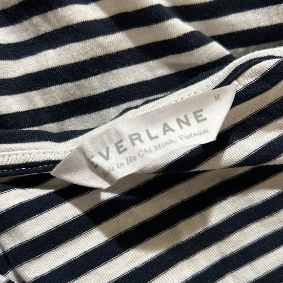 EVERLANE | Striped Racerback Maxi Dress - Navy/White Stripes - Picture 4 of 5